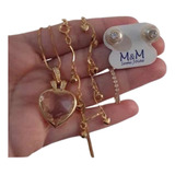 Gargantilha Pingente Coracao Pulseira