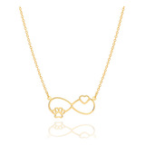 Gargantilha Rommanel Amor Ao Pet Folheada Ouro 18k - 532195