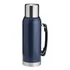 Garrafa Aço Inox 1 Litro Água Gelada Café Quente C/ Alça Cor Azul
