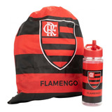 Garrafa Com Mochila Tipo Saco Time Flamengo 450 Ml
