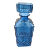 Garrafa De Vidro Azul