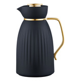 Garrafa Térmica Café Jade Preto E Dourado Click Abre Fecha