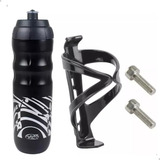 Garrafa Térmica Garrafinha Caramanhola Preto 550ml Livre Bpa Squeeze Isotérmica Leve Refrescante Suporte Adaptável Ergonômico Com Parafusos Compatível Com Quadro Bike Bicicleta Corrida Pedal Pulse