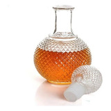 Garrafa Vidro 1100ml Licoreira Redonda Licor Whisky Luxo