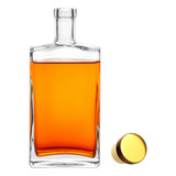 Garrafa Vidro 750ml Luxo Whisky Licor Decorativa Bar Tampa