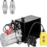 Garvee Unidade De Energia Hidráulica, Unidade De Potência Hidráulica De Elevação De Caminhão Basculante De 12 V 6 Litros, Unidade De Energia Hidráulica De Dupla Ação, Com Tanque De Aço De 6l, Unidade