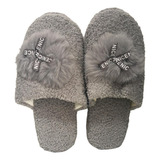 Gasf Pantufa Feminina Pelucia Pompom 1001 Chinelo De Quarto