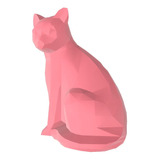 Gato Pelô Curto Geometrico Pet Rosa