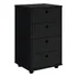 Gaveteiro 4 Gavetas Escritório Quarto Classic Preto Moveis Barboza
