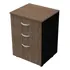 Gaveteiro Movel Com 3 Gavetas Castanho Full Imediato