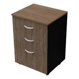 Gaveteiro Movel Com 3 Gavetas Castanho Full Imediato