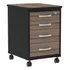 Gaveteiro Volante Maxxi 4 Gavetas Preto walnut Pandin