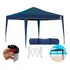 Gazebo The Black Tools Btg300 Quadrado Cor Azul De 3m X 3m