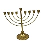 Gazechimp Castiçal Judaico Suporte De Vela Judaico Acabamento Requintado Hanukkah Decoração Menorah Candelabros Menorah Para Prateleira, 9 Filial