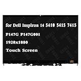 Gbole Substituição De Tela Para Dell Inspiron 14 5410 5415 7415 2 Em 1 P147g P147g001 Lcd Led Screen Display Touch Digitalizador Assembléia Com Bisel Fhd De 35.6 Cm Fhd 1920x1080 (apenas Para Tela