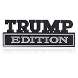 Geegeetop Emblema De Substituição Universal Trump Edition Para Carro, Caminhão, Suv, Compatível Com Ford F150 Jeep Dodger Chevrolet Badge Porta-malas Dianteiro Grade Capô (preto + Branco)
