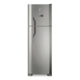 Geladeira Electrolux Frost Free 371l Turbo Congelamento Duplex Cor Inox Dfx41 127v