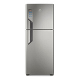 Geladeira Frost Free Electrolux Freezer Tf55s Inox Com Freezer 431l 127v