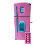 Geladeira Infantil Duplex Grande Com Forminha De Gelo Faz De Conta