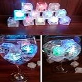 Gelo Led Pisca Colorido Enfeites Decorar Drinks 12 Cubos