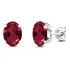  Gem Stone King 8x6mm Oval Vermelho Criado Rubi 3.00 Ct Brin