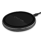 Geonav Carregador Por Indução De Mesa 10W  Vidro  Carregamento Rápido  Compatível Com Aparelhos Android E IPhones Com Padrão Qi  QI10WG  Preto