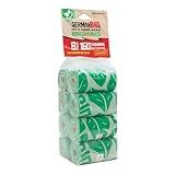 Germanhart Kit Refil Cata Caca Saquinhos Higiênicos Para Cães  Destaca Fácil  8 Rolos  160 Saquinhos   Biodegradável  Impermeável E Resistente  À Prova De Vazamentos  Verde Folhas