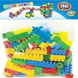 GGB Plast  332  Blocos De Montar 96 Peças Educativos Didático Infantil
