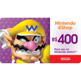 Gift Card Digital Nintendo Eshop R 400 Reais Nintendo Switch