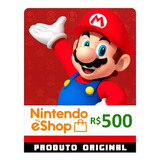Gift Card Digital Nintendo Eshop R 500 Reais Nintendo Switch