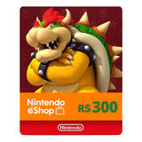 Gift Card Nintendo Switch 3ds Wii Eshop Brasil R 300 Reais