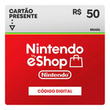 Gift Card Nintendo Switch Eshop Br R 50 Reais