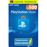 Gift Card Playstation Cartao Psn Br R$ 500 Reais