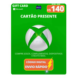 Gift Card Xbox Cartão Presente Microsoft Live R$ 140 Reais