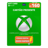 Gift Card Xbox Cartão Presente Microsoft Live R$ 160 Reais