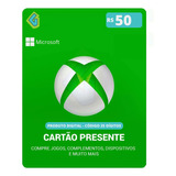 Gift Card Xbox Cartão Presente Microsoft Live R$ 50 Reais