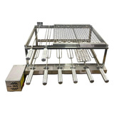 Gira Grill 100% Inox 6 Espetos Mais Acessórios L6