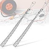 Gisafai 2 Peças 1/5.1 Cm Cabo De Malha Puxa Cabo De Malha De Metal Meias Extrator De Cabo Ferramentas De Puxar Fio Para Cabos Elétricos Leves E Pesados