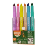 Giz De Cera Color Gel 6 Cores Leo E Leo