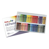 Giz Pastel Oleoso Com 50 Bastões   49 Cores    Pentel Arts