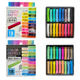 Giz Pastel Seco 36 Cores Básico Fluorescente Envio Imediato
