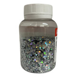 Glitter Estrela Prateada Holográfico Laser Silver  30g 