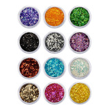 Glitters Arte Sedução Decoração De Unhas De Gel Nail Art Cor Multicolor Kit 12