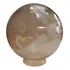 Globo Esfera Antigo Vidro Ambar Lapidado - Bocal 9,5cm