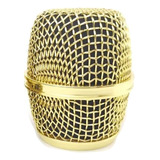 Globo Grelha Dourada Compatível Microfone Beta87 Shur Arcano