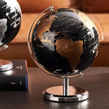 Globo Terrestre Giratório Decoração Luxo Metal Mesa Presente