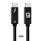 Godspin Cabo Thunderbolt 3 Usb C Para C - Super Velocidade E Transferência De Dados De Até 40 Gbps E Cabo De Saída De Vídeo 4k - Cabo De Carregamento Rápido Tipo C Para C 100 W - Compatível Com Samsung-macbook-google-chromebook Etc.