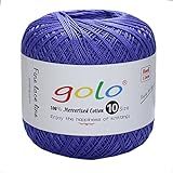 Golo Bolas De Linha De Crochê Tamanho 10 Fio Azul Real Para Crochê Fio Azul - 629