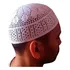 Gorro Islâmico De Croche Branco Touca Takia Kufi 58 Cm