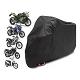 Gr Autoparts Capa Para Moto Impermeável Forrada Cobrir Granizo Couro Sol Cor Preto